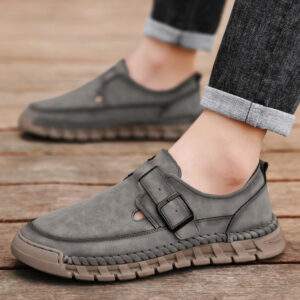 Men's Hand-Sewn Breathable Leather Outdoor Casual Shoes